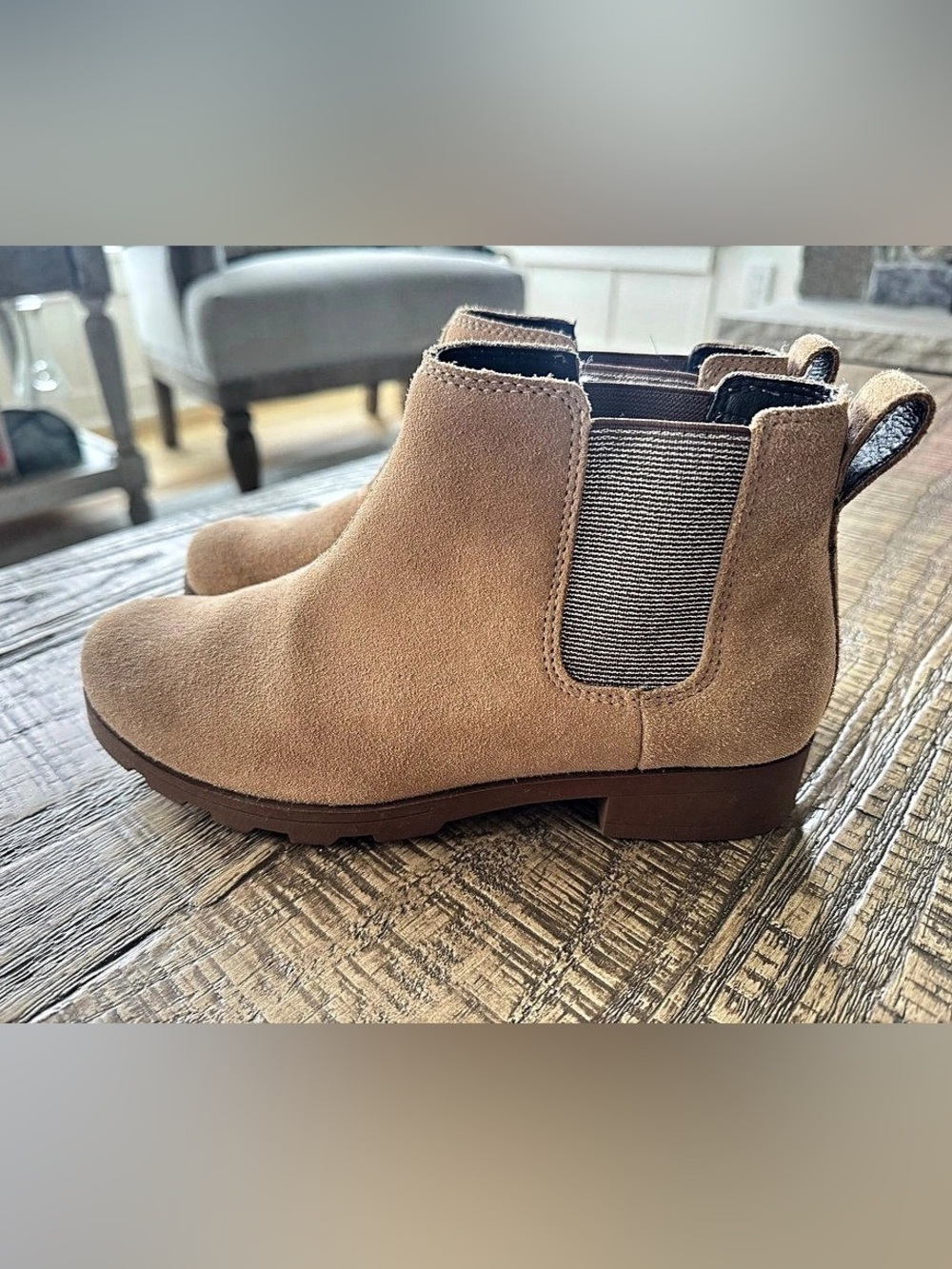 Youth Sorel Emelie Chelsea Boots in Brown